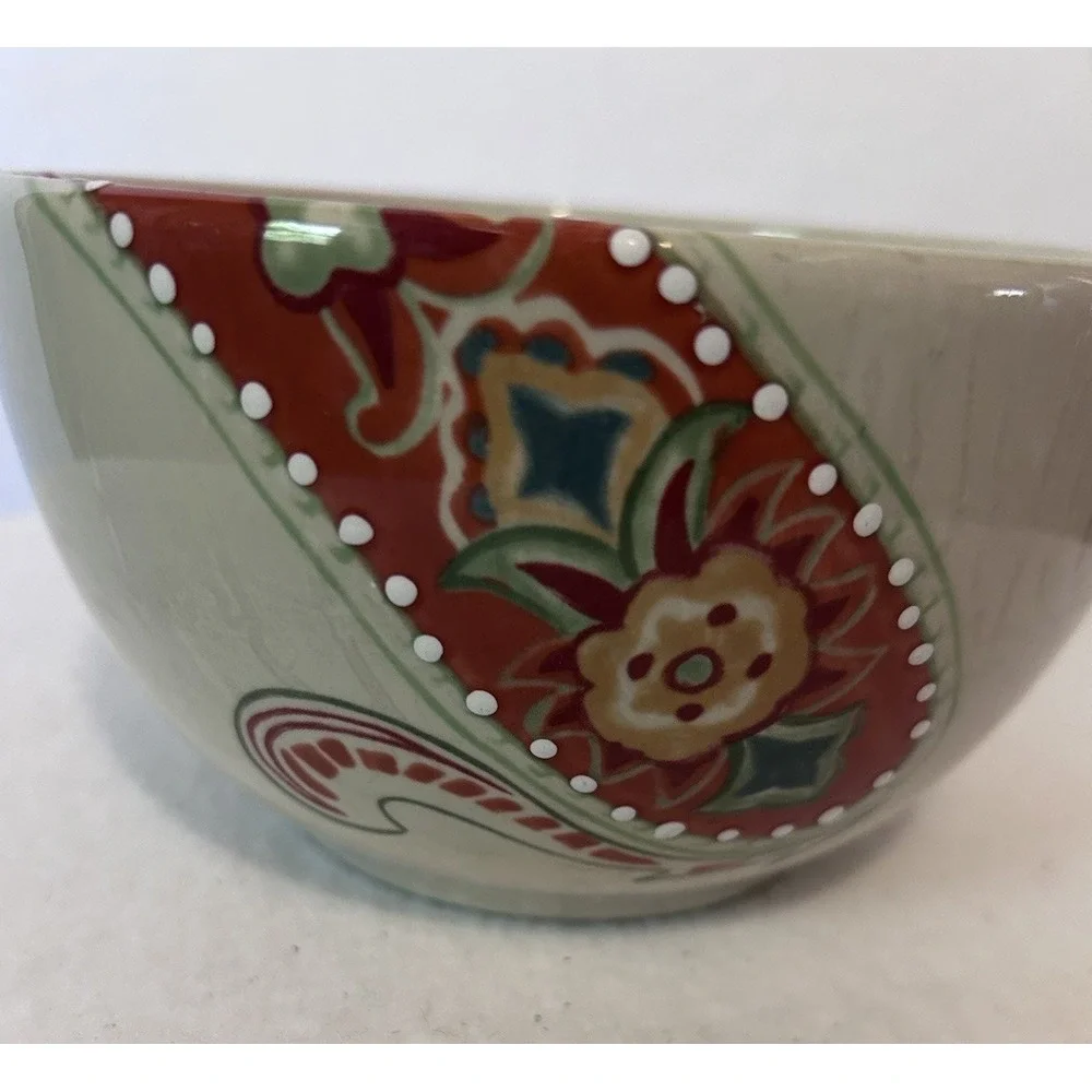 Table Tops Gallery Multi-Paisley 10-Inch & 6-inch‎ Serving Bowls Dishwasher Safe
